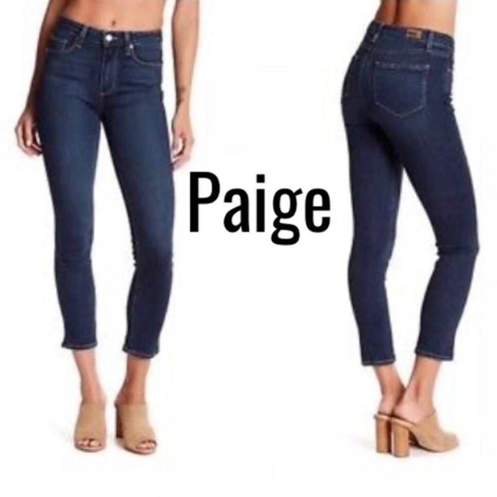 Anthropologie Paige Skinny Cropped High Rise Jeans